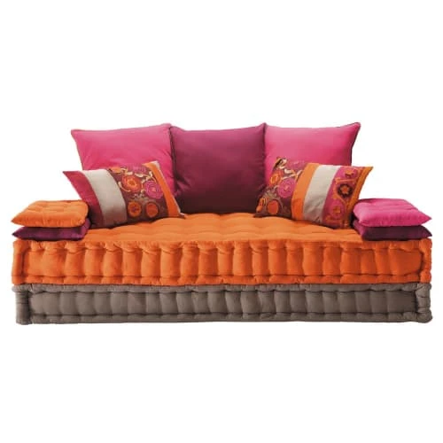 Maisons Du Monde Banquettes Banquette 2/3 Places En Coton Multicolore