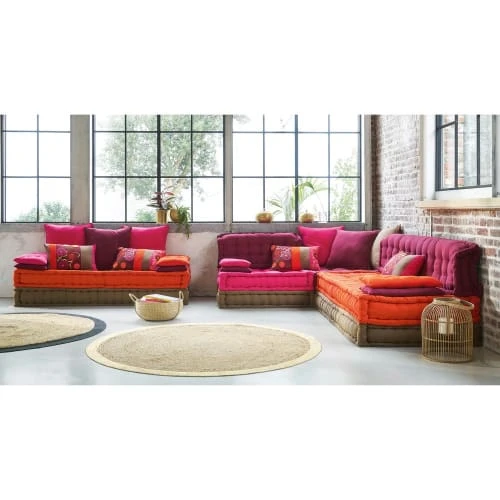 Maisons Du Monde Banquettes Banquette 2/3 Places En Coton Multicolore – Image 2