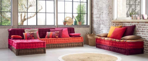 Maisons Du Monde Banquettes Banquette 2/3 Places En Coton Multicolore – Image 3