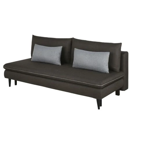 Maisons Du Monde Banquettes Banquette 2/3 Places Gris Foncé – Image 3