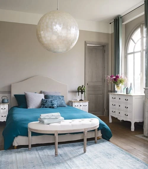 Maisons Du Monde Banquettes Banquette 2 Places Capitonnée écru Et Hévéa – Image 6