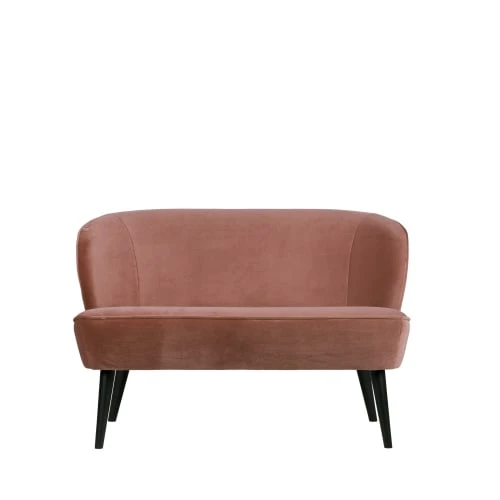 Woood Banquettes Banquette 2 Places Velours Vieux Rose