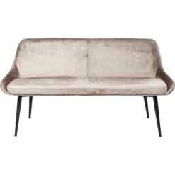 Kare Design Banquettes Banquette 3 Places En Velours Beige