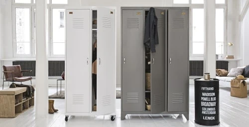 Maisons Du Monde Banquettes Banquette 6 Casiers En Manguier Et Coton Beige Foncé – Image 4