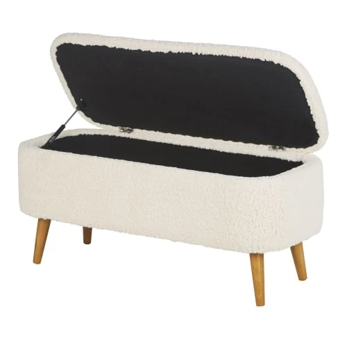 Maisons Du Monde Banquettes Banquette à Bouclettes Blanches – Image 2