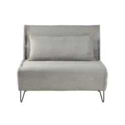 Maisons Du Monde Canapés Petits Prix Banquette Clic-clac 1 Place En Velours Gris Clair