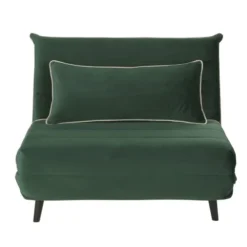 Maisons Du Monde Canapés Petits Prix Banquette Clic-clac 1 Place En Velours Vert