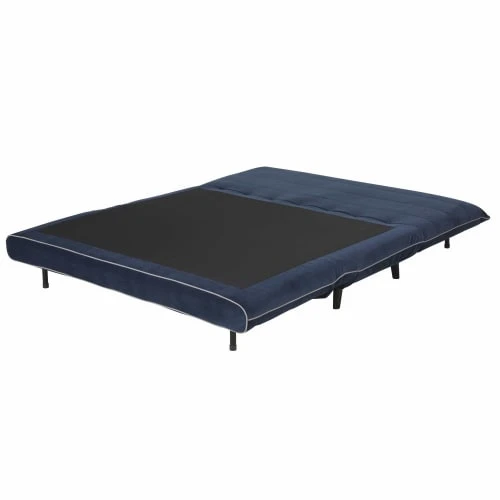 Maisons Du Monde Canapés Petits Prix Banquette Clic-clac 2 Places En Velours Bleu – Image 2