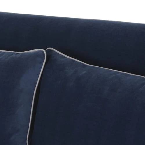 Maisons Du Monde Canapés Petits Prix Banquette Clic-clac 2 Places En Velours Bleu – Image 5