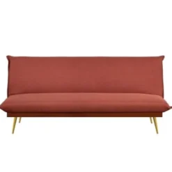 Concept Usine Canapés Petits Prix Banquette Clic Clac 3 Places En Tissu Rose Framboise