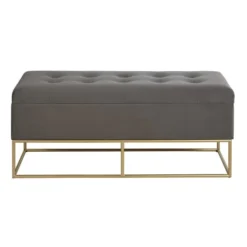 Maisons Du Monde Banquettes Banquette Coffre De Rangement Gris Anthracite