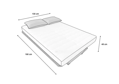 DIVA SALON Banquettes Banquette Convertible Clic-clac 3 Places En Tissu Gris Ardoise – Image 6