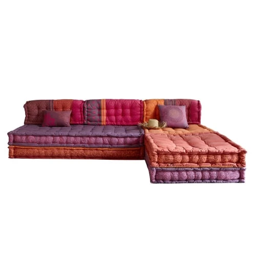 Maisons Du Monde Canapés D'angle Banquette D'angle Modulable 6 Places En Coton