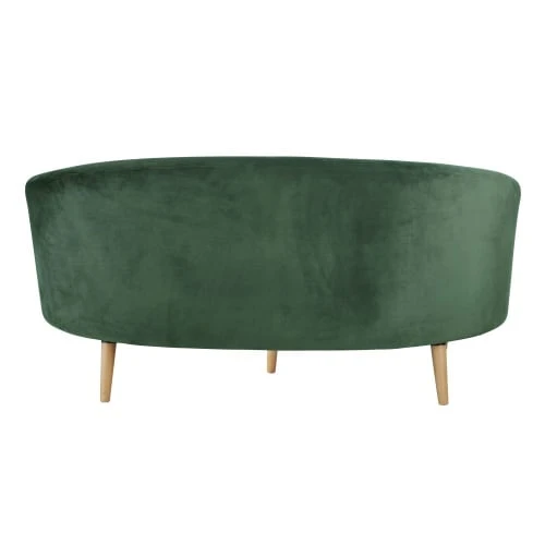 Maisons Du Monde Canapés Petits Prix Canapé 2/3 Places En Velours Vert – Image 3