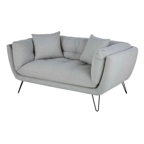 Maisons Du Monde Canapés Droits Canapé 2/3 Places Gris – Image 2