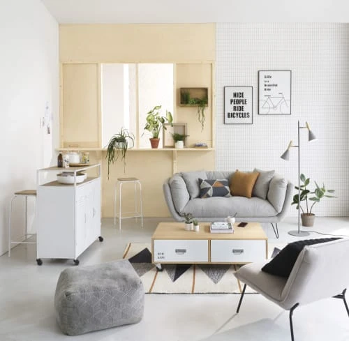 Maisons Du Monde Canapés Droits Canapé 2/3 Places Gris – Image 5