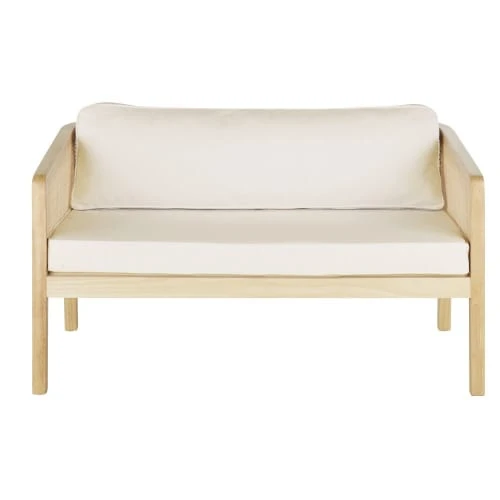Maisons Du Monde Canapés Petits Prix Canapé 2 Places En Bois De Bouleau Et écru