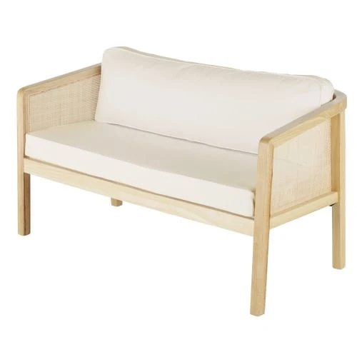 Maisons Du Monde Canapés Petits Prix Canapé 2 Places En Bois De Bouleau Et écru – Image 2