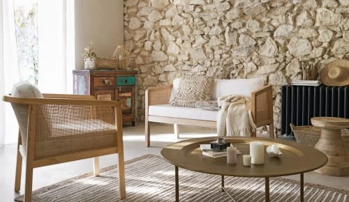 Maisons Du Monde Canapés Petits Prix Canapé 2 Places En Bois De Bouleau Et écru – Image 5