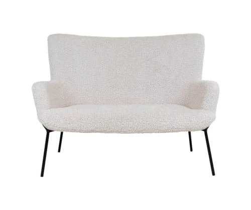 Meubles & Design Canapés Petits Prix Canapé 2 Places En Tissu Bouclé Beige