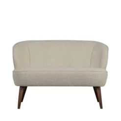 Woood Canapés Petits Prix Canapé 2 Places En Tissu Bouclette Ecru