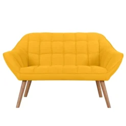 Rendez Vous Déco Canapés Petits Prix Canapé 2 Places En Tissu Jaune