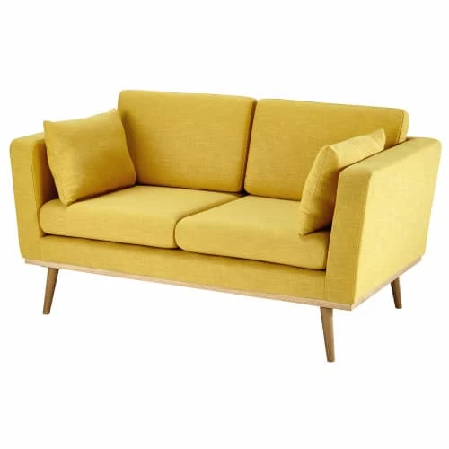 Maisons Du Monde Canapés Petits Prix Canapé 2 Places Jaune – Image 2