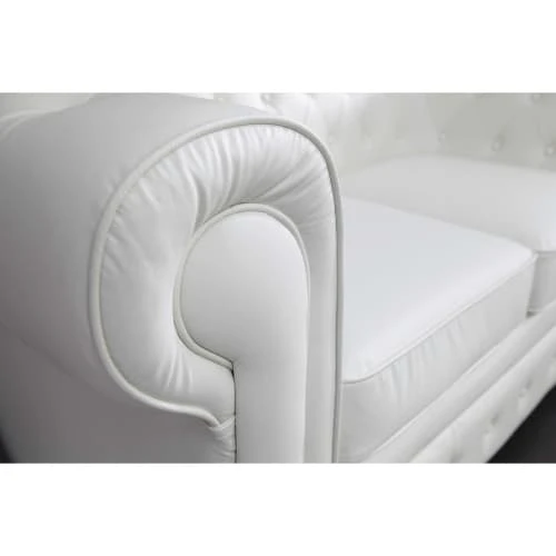 Maisons Du Monde Canapés Petits Prix Canapé Capitonné 2 Places Blanc – Image 4