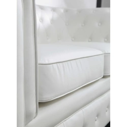 Maisons Du Monde Canapés Petits Prix Canapé Capitonné 2 Places Blanc – Image 5