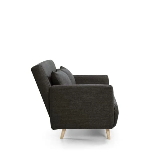 Drawer Canapés Petits Prix Canapé Convertible 2 Places En Tissu Gris Anthracite – Image 5