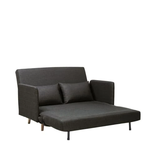 Drawer Canapés Petits Prix Canapé Convertible 2 Places En Tissu Gris Anthracite – Image 6