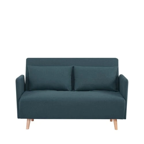 Drawer Canapés Petits Prix Canapé Convertible 2 Places En Tissu Vert Eucalyptus – Image 4