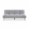 Alice's Garden Canapés Petits Prix Canapé Convertible 3 Places En Tissu Matelassé Gris Clair
