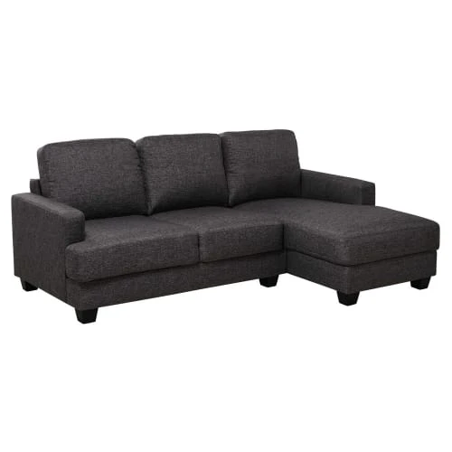 Maisons Du Monde Canapés Petits Prix Canapé D'angle Droit 3/4 Places Gris Chiné – Image 2
