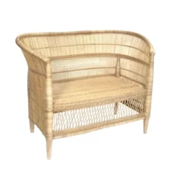 Now’s Home Canapés Petits Prix Canapé Droit 2 Places Traditionnel Du Malawi En Rotin