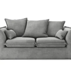 Cacharel Canapés Droits Canapé Droit En Tissu 2 Places Gris