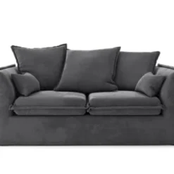 Cacharel Canapés Droits Canapé Droit En Tissu 2 Places Gris