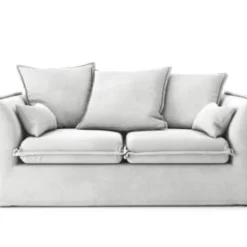 Cacharel Canapés Petits Prix Canapé Droit En Tissu 2 Places Gris Clair