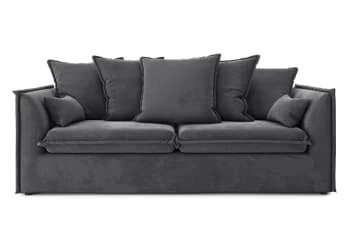 Cacharel Canapés Petits Prix Canapé Droit En Tissu 3 Places Gris – Image 6