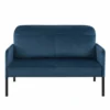 Baita Canapés Droits Canapé Droit En Velours 2 Places Bleu