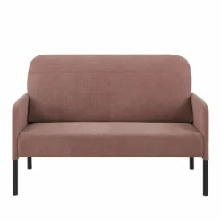 Baita Canapés Droits Canapé Droit En Velours Côtelé 2 Places Rose