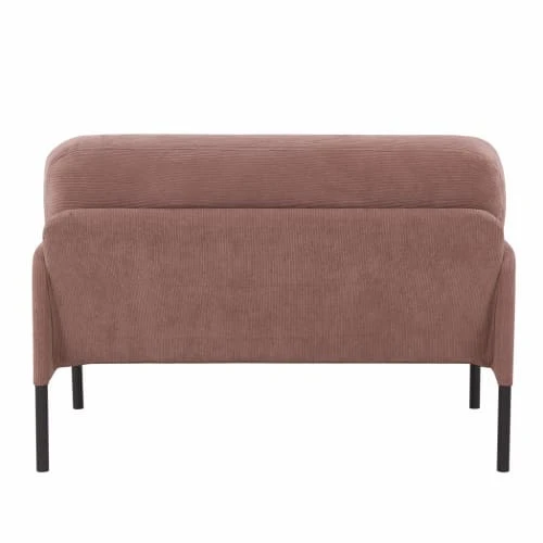 Baita Canapés Droits Canapé Droit En Velours Côtelé 2 Places Rose – Image 4