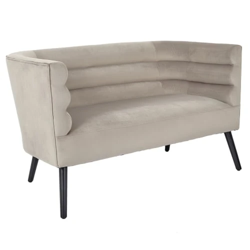 The Home Deco Factory Canapés Petits Prix Canapé Effet Velours Taupe – Image 4