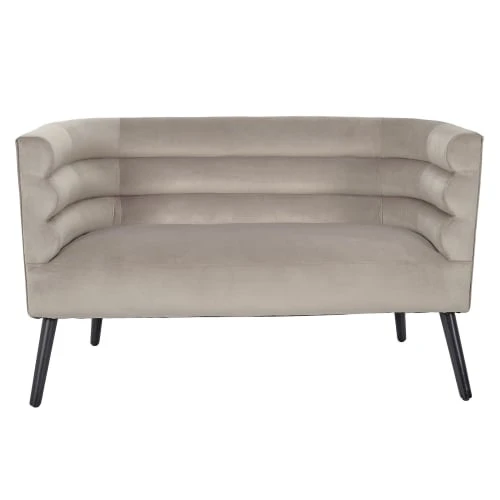 The Home Deco Factory Canapés Petits Prix Canapé Effet Velours Taupe