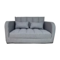 Mobili Rebecca Clic-clac Canapé-Lit 1 Place Pliant En Polyester Gris