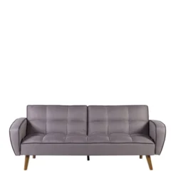 MOYCOR Canapés Petits Prix Canapé Lit 2 Places En Tissu Gris