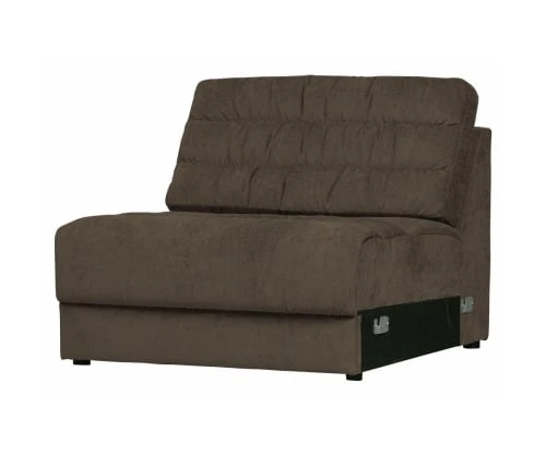 Woood Canapés Petits Prix Canapé Modulable Section Fauteuil En Tissu Marron