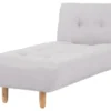 Beliani Canapés Petits Prix Chaise Longue En Tissu Gris Clair
