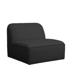 Drawer Canapés Modulables Chauffeuse Pour Canapé Modulable En Tissu Bouclette Noir