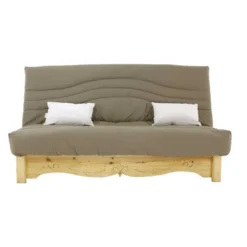 Grenier Alpin Clic-clac Clic Clac Pin Massif Sculpté 140 X 190 Cm Liso Taupe